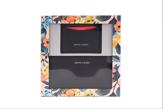 PARURE DONNA IN ECOPELLE PORTAFOGLI + P.CARTE